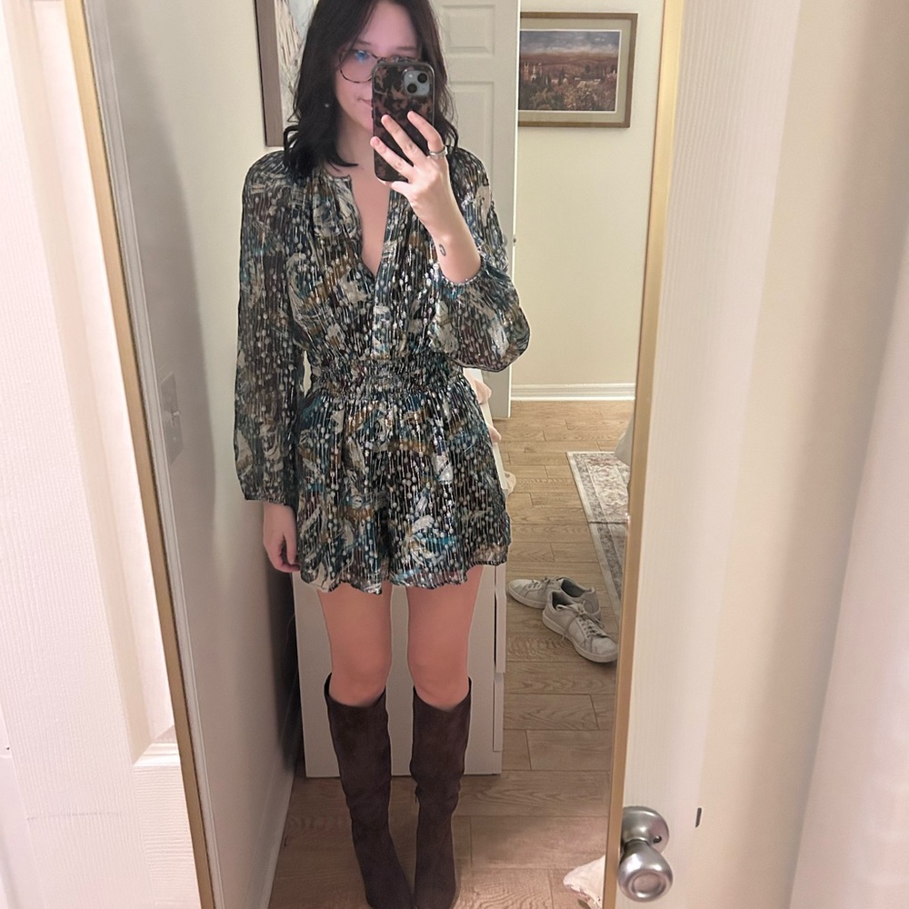 Anthropologie Multicolor Patterned Romper. Never worn other than trying it on
